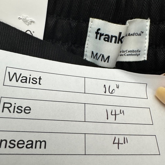 Frank & Oak Tencel Shorts Black - Picture 8 of 8